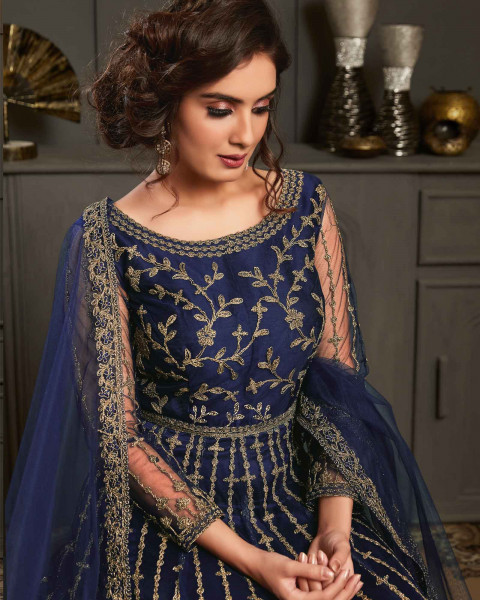 Blue Anarkali Dress